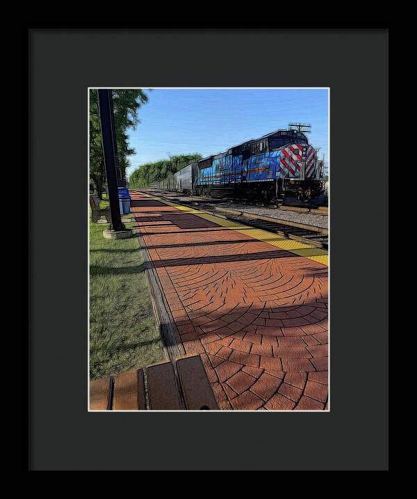 Local Train Fox Lake - Framed Print