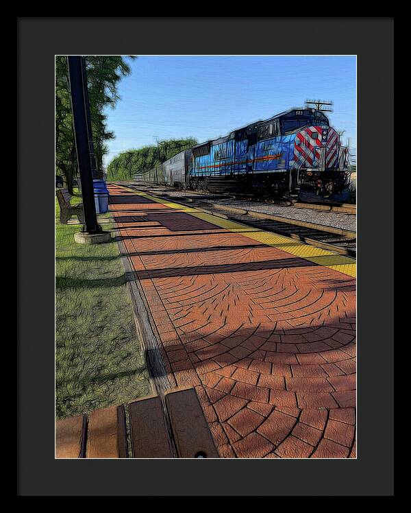 Local Train Fox Lake - Framed Print