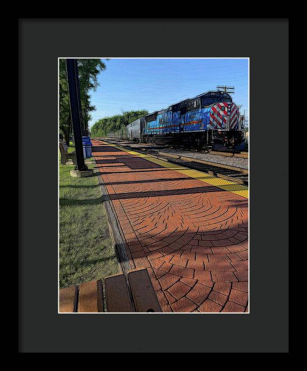 Local Train Fox Lake - Framed Print