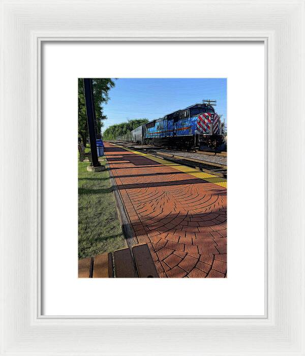 Local Train Fox Lake - Framed Print