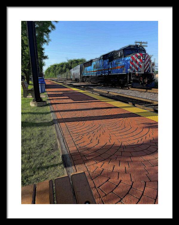 Local Train Fox Lake - Framed Print