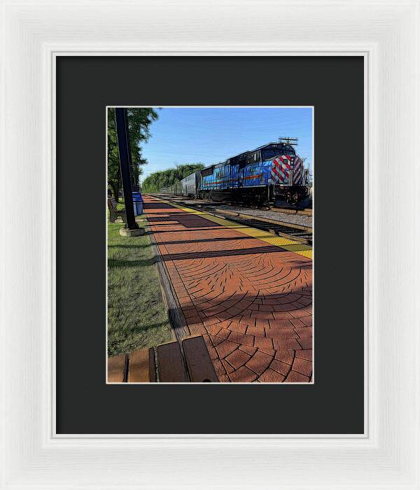 Local Train Fox Lake - Framed Print