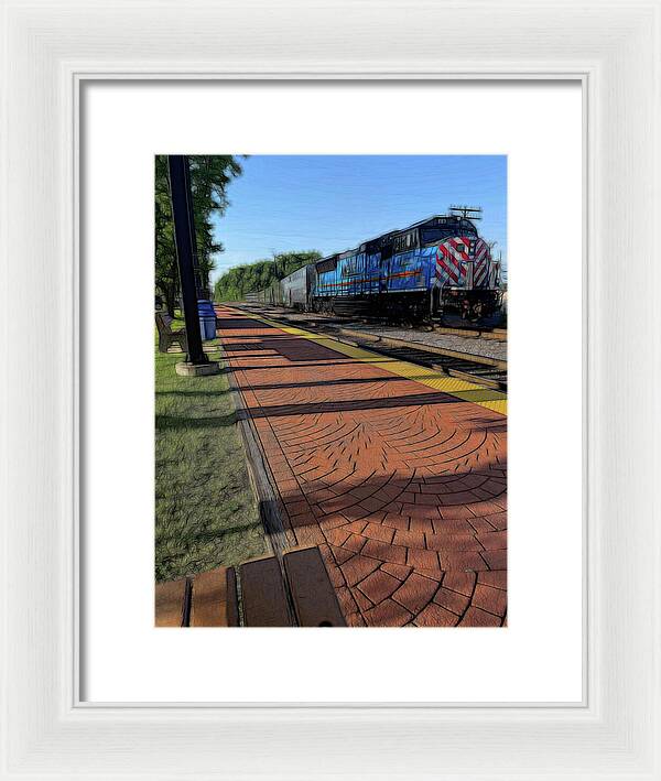 Local Train Fox Lake - Framed Print