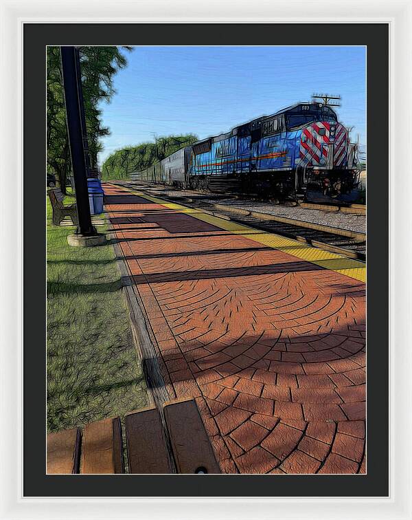 Local Train Fox Lake - Framed Print