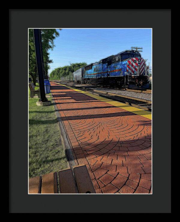 Local Train Fox Lake - Framed Print