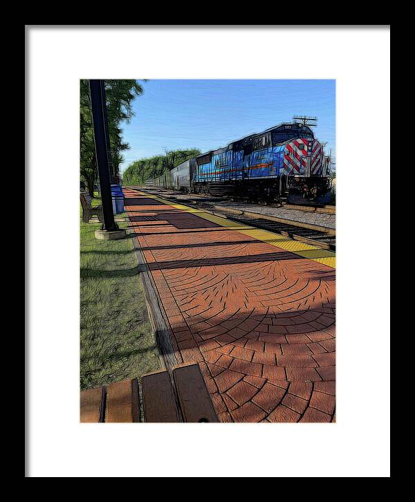 Local Train Fox Lake - Framed Print