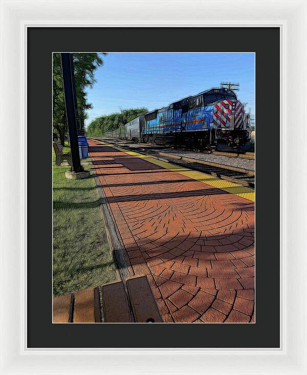 Local Train Fox Lake - Framed Print