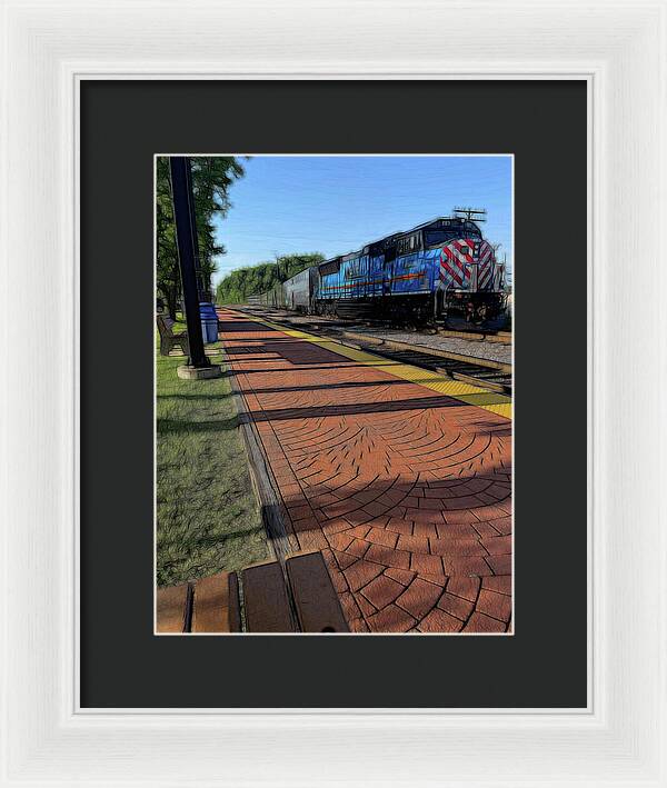 Local Train Fox Lake - Framed Print