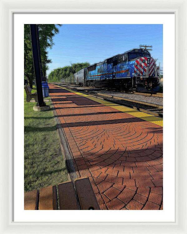 Local Train Fox Lake - Framed Print