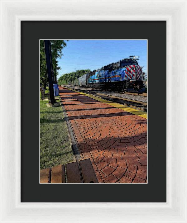 Local Train Fox Lake - Framed Print