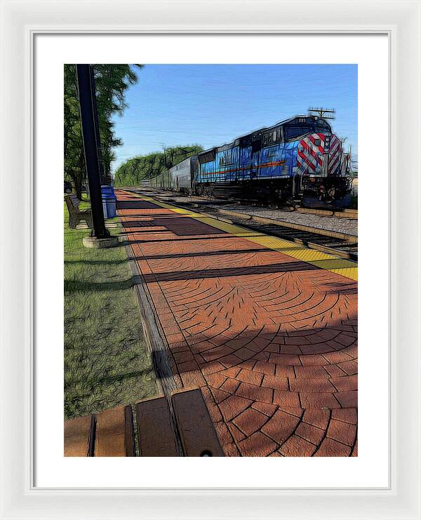 Local Train Fox Lake - Framed Print