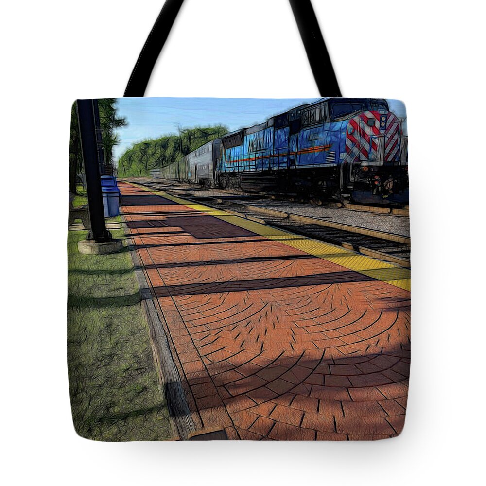 Local Train Fox Lake - Tote Bag