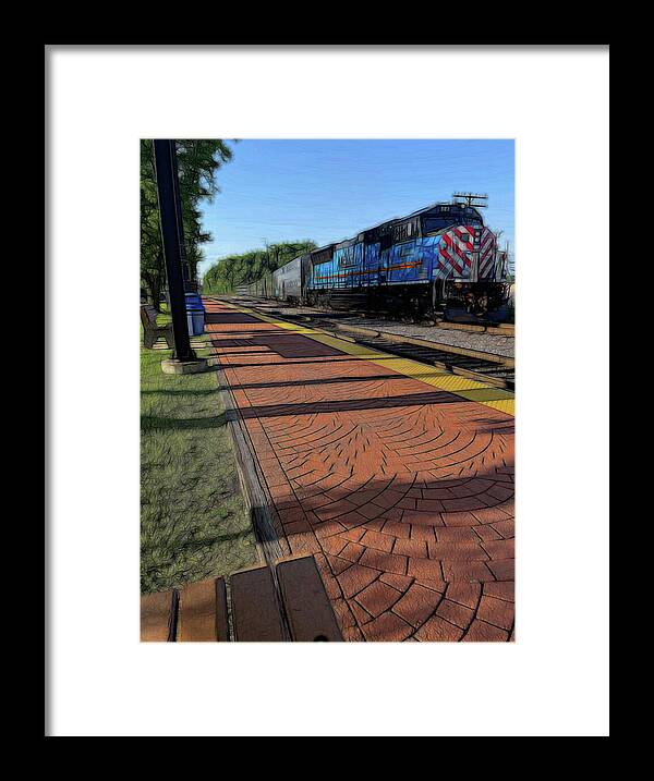 Local Train Fox Lake - Framed Print