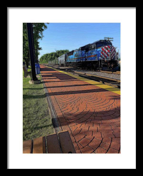 Local Train Fox Lake - Framed Print