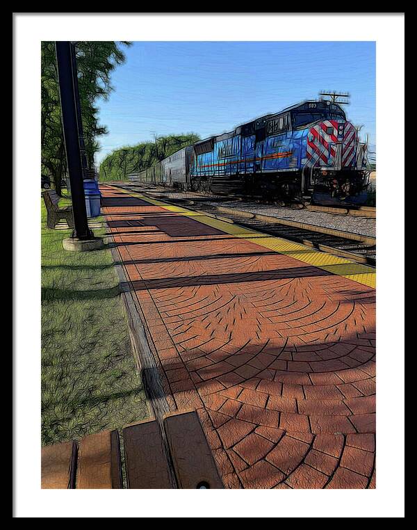 Local Train Fox Lake - Framed Print