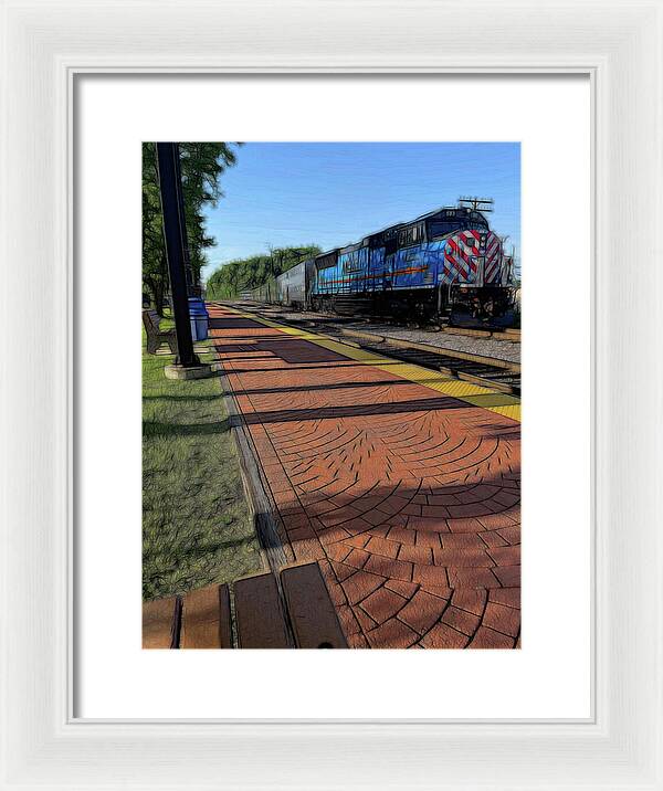 Local Train Fox Lake - Framed Print