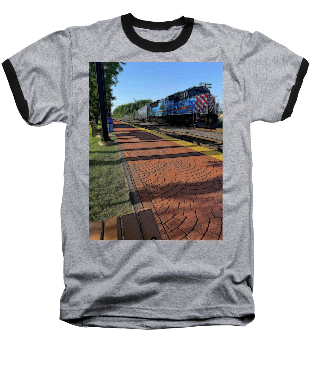 Local Train Fox Lake - Baseball T-Shirt