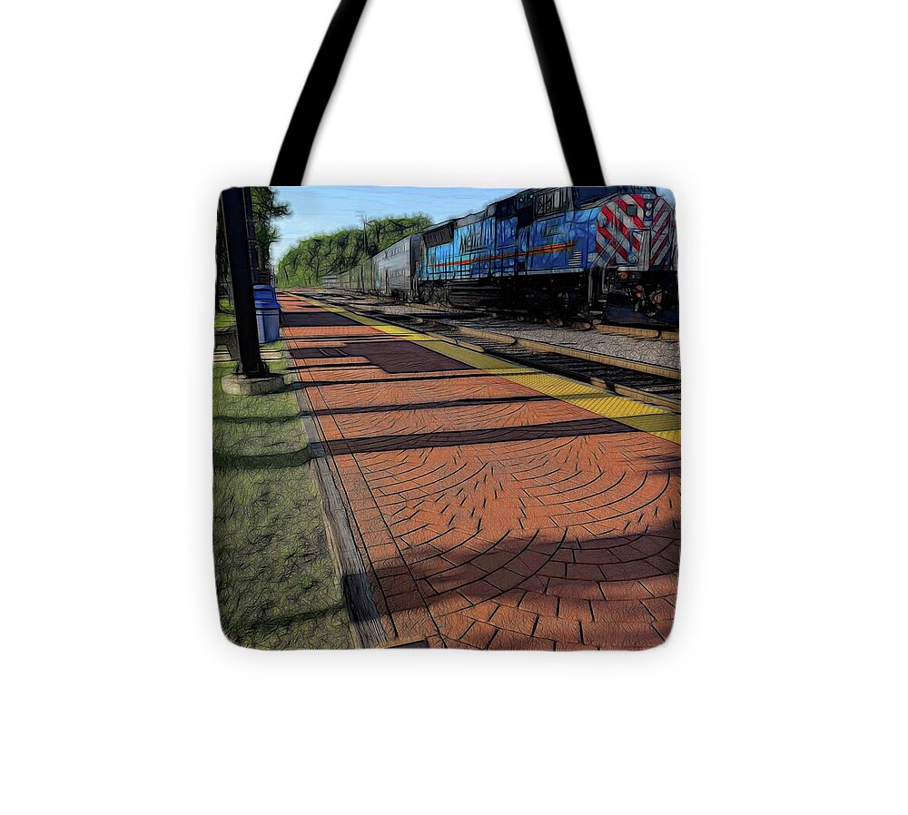 Local Train Fox Lake - Tote Bag