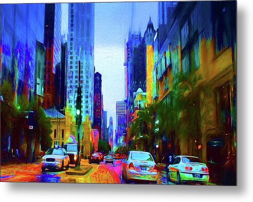 Michigan Ave - Metal Print