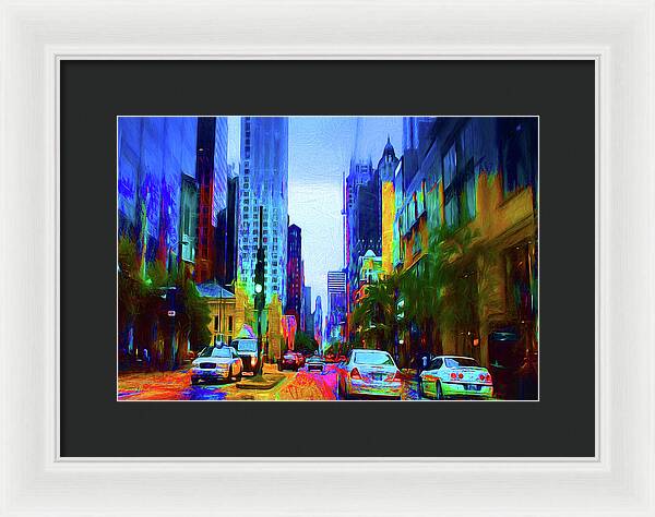 Michigan Ave - Framed Print