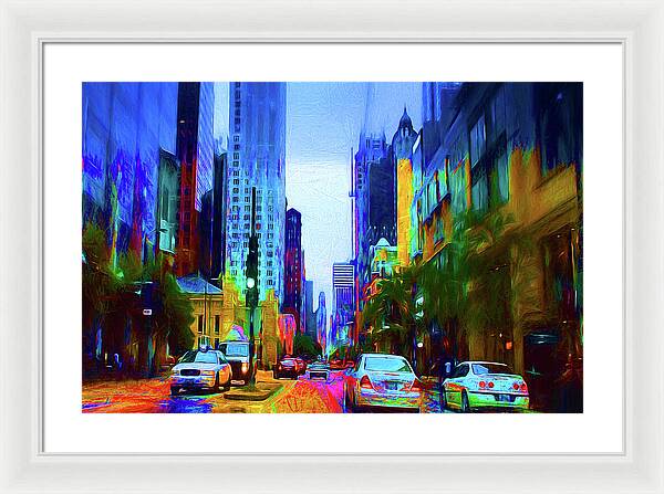 Michigan Ave - Framed Print