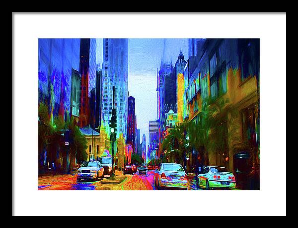 Michigan Ave - Framed Print