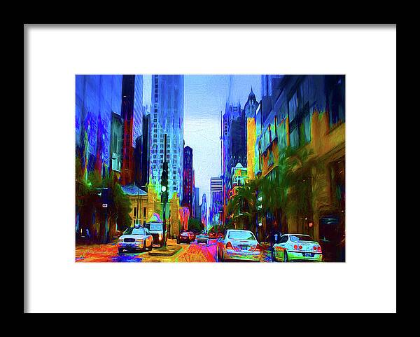 Michigan Ave - Framed Print