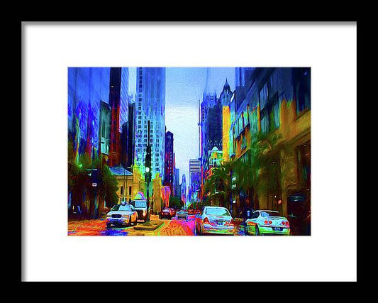 Michigan Ave - Framed Print