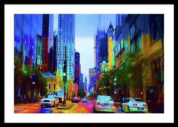 Michigan Ave - Framed Print