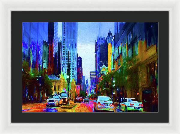 Michigan Ave - Framed Print