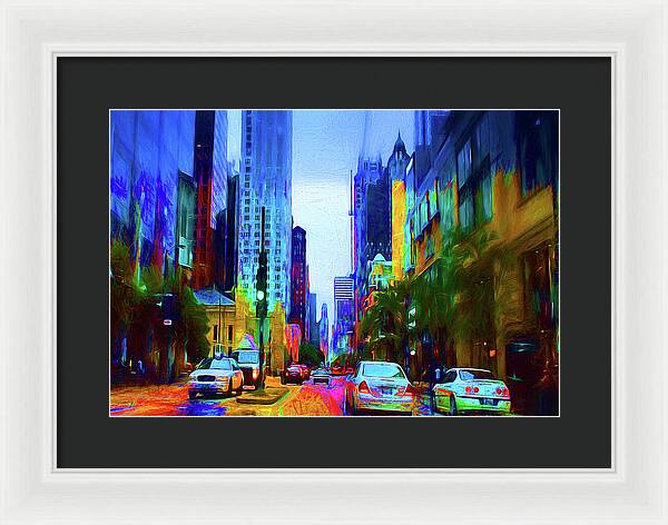 Michigan Ave - Framed Print