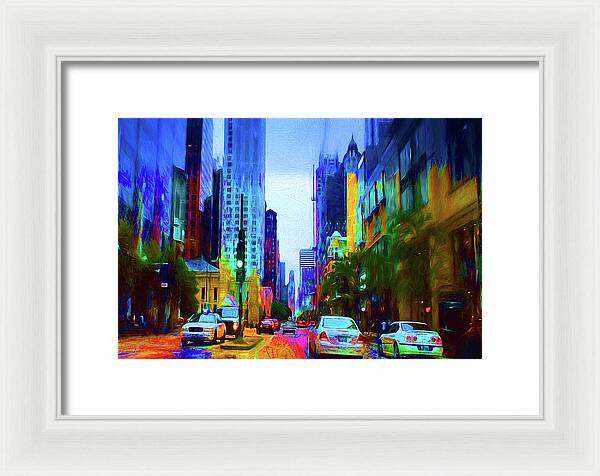 Michigan Ave - Framed Print