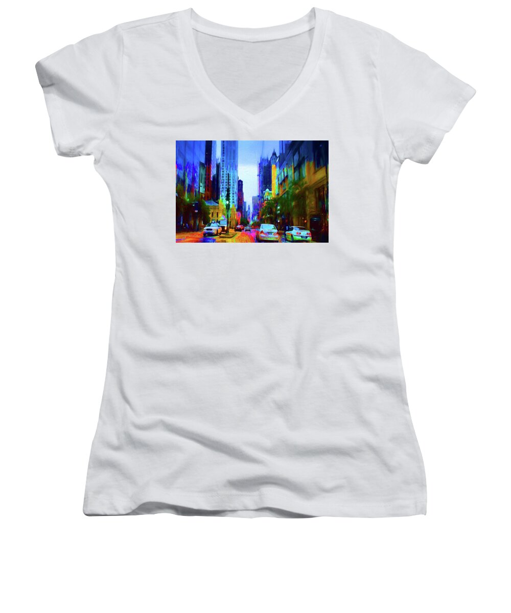 Michigan Ave - Women's V-Neck