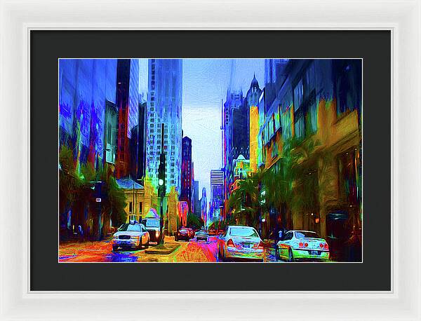 Michigan Ave - Framed Print