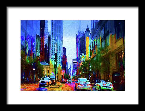 Michigan Ave - Framed Print