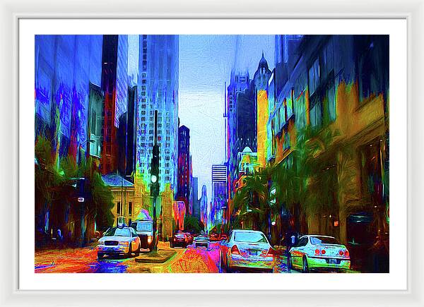 Michigan Ave - Framed Print