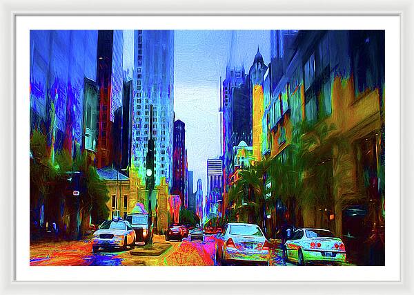 Michigan Ave - Framed Print