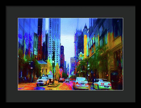 Michigan Ave - Framed Print