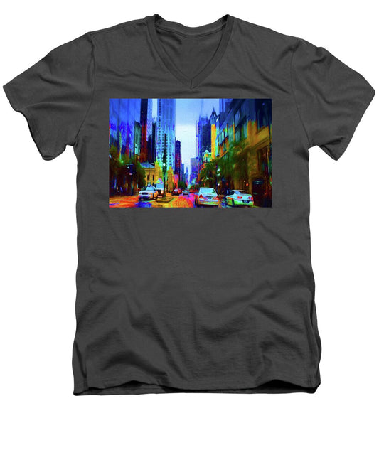 Michigan Ave - Men's V-Neck T-Shirt