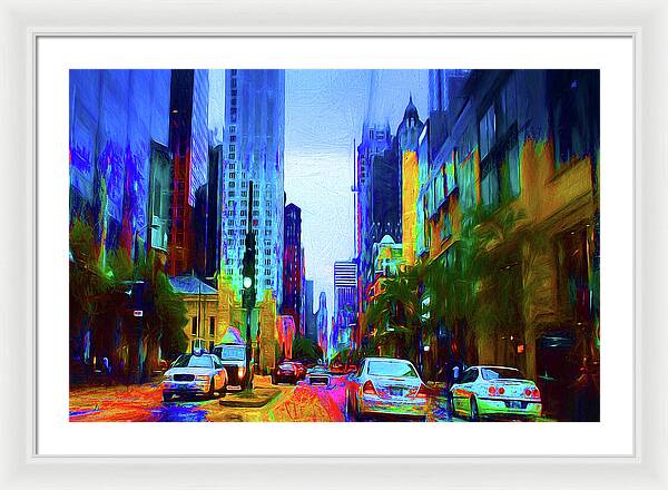 Michigan Ave - Framed Print