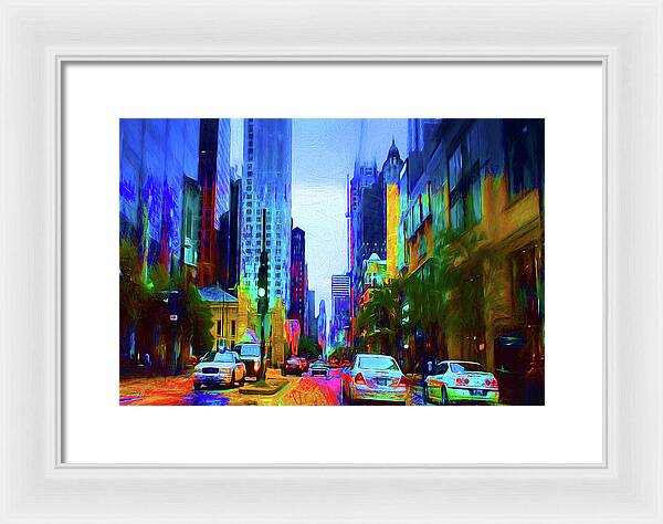 Michigan Ave - Framed Print