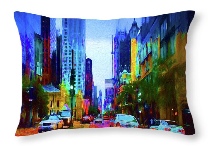 Michigan Ave - Throw Pillow