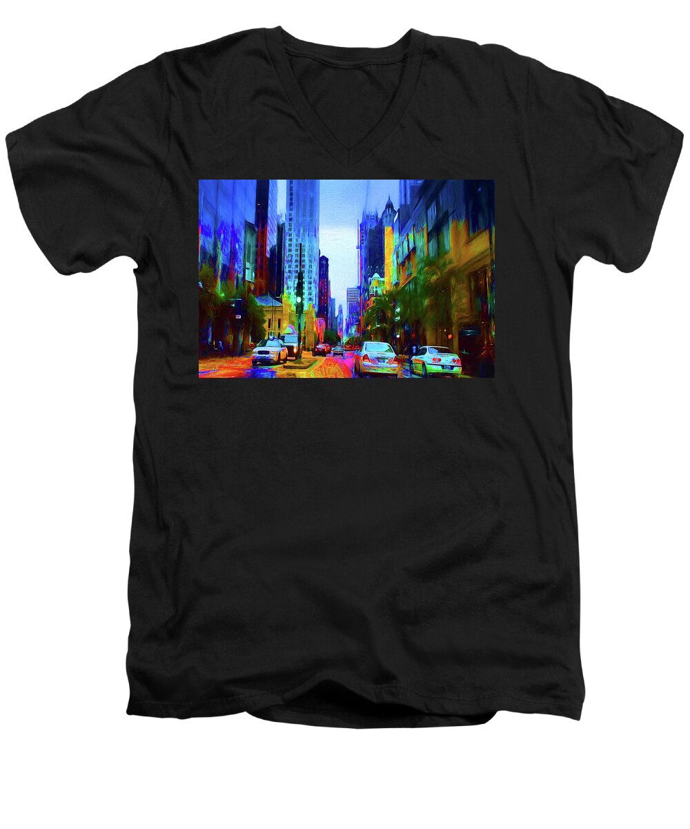 Michigan Ave - Men's V-Neck T-Shirt