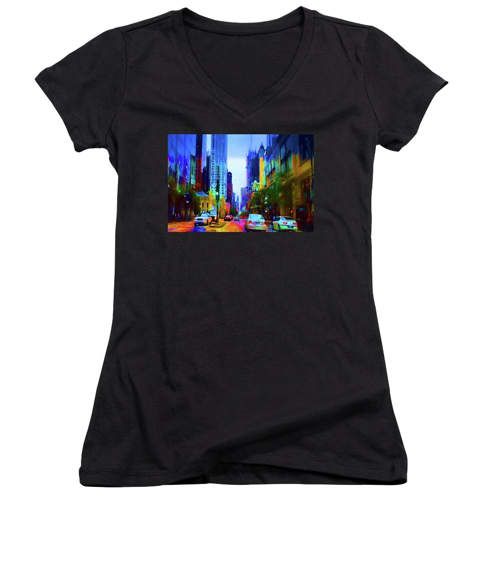 Michigan Ave - Women's V-Neck