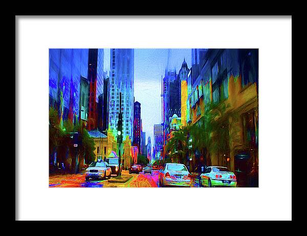 Michigan Ave - Framed Print