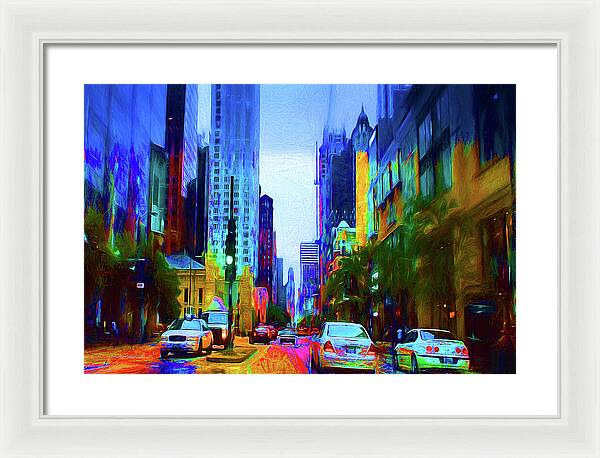 Michigan Ave - Framed Print