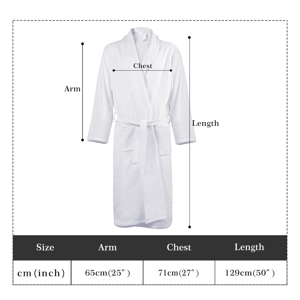 Ravens Pattern Mens Bathrobe