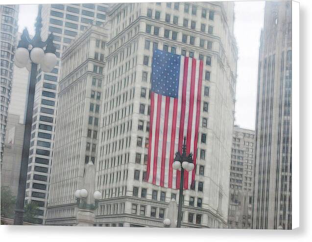 Patriotic Chicago - Canvas Print