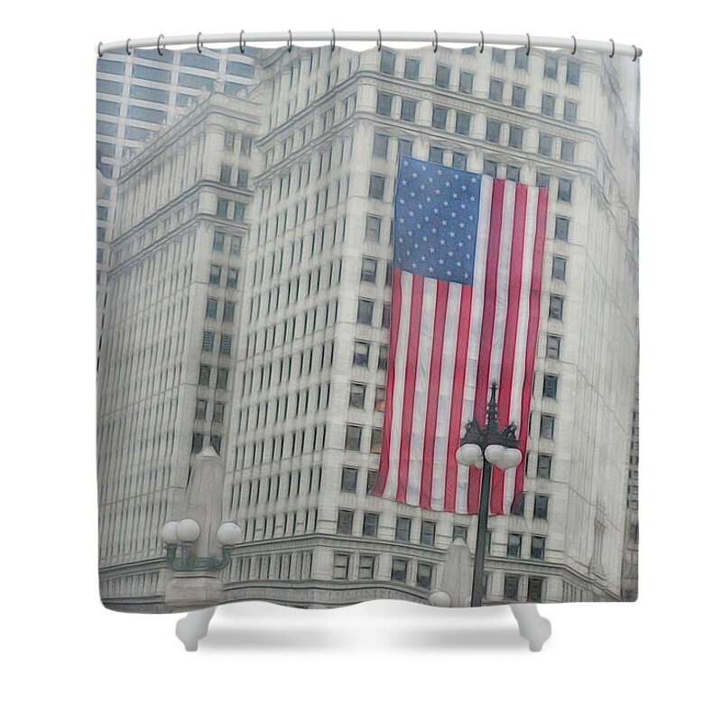 Patriotic Chicago - Shower Curtain