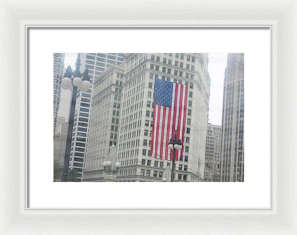 Patriotic Chicago - Framed Print